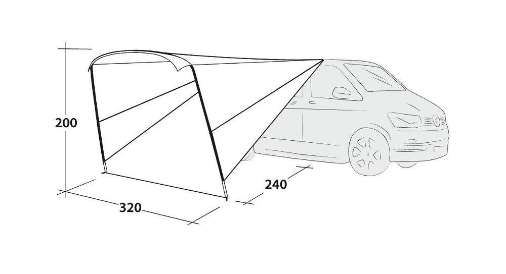 Sonnensegel für Busse Touring Canopy Ausstellungsstück