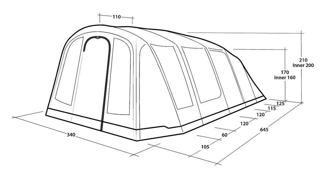 5 Personen Tunnelzelt Tennessee 5 Air