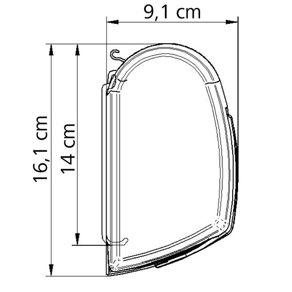 Thule Omnistor Kurbel-Markise 5200  4,5 x 2,5 m, Gehäuse weiß, Mystic-Grau II.Wahl