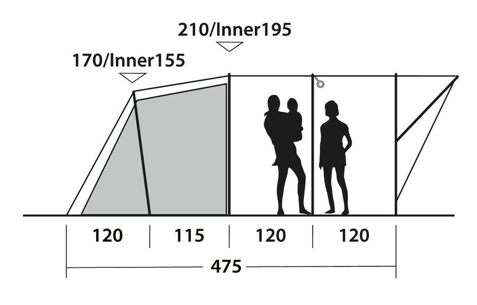 6 Personen Tunnelzelt Sky 6