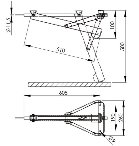 Steckstütze Compact 800 lang