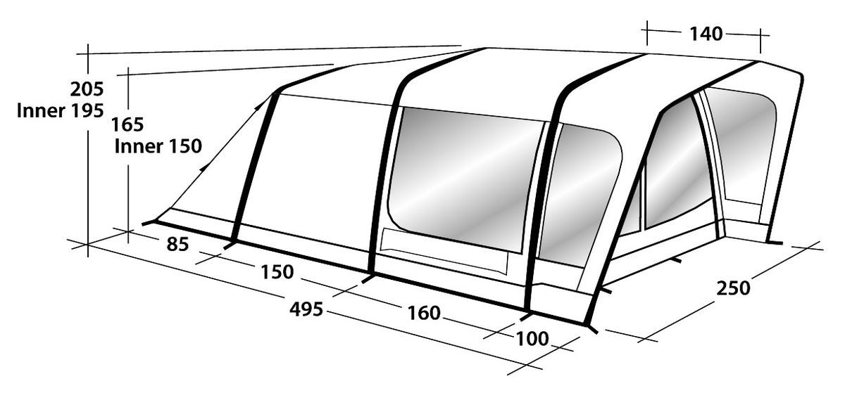 3 Personen Tunnelzelt Rock Lake 3 ATC Ausstellungsstück