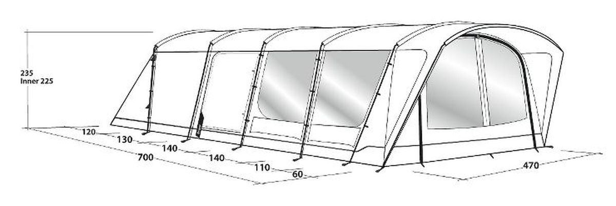 7 Personen Tunnelzelt Vermont 7PE Ausstellungsstück