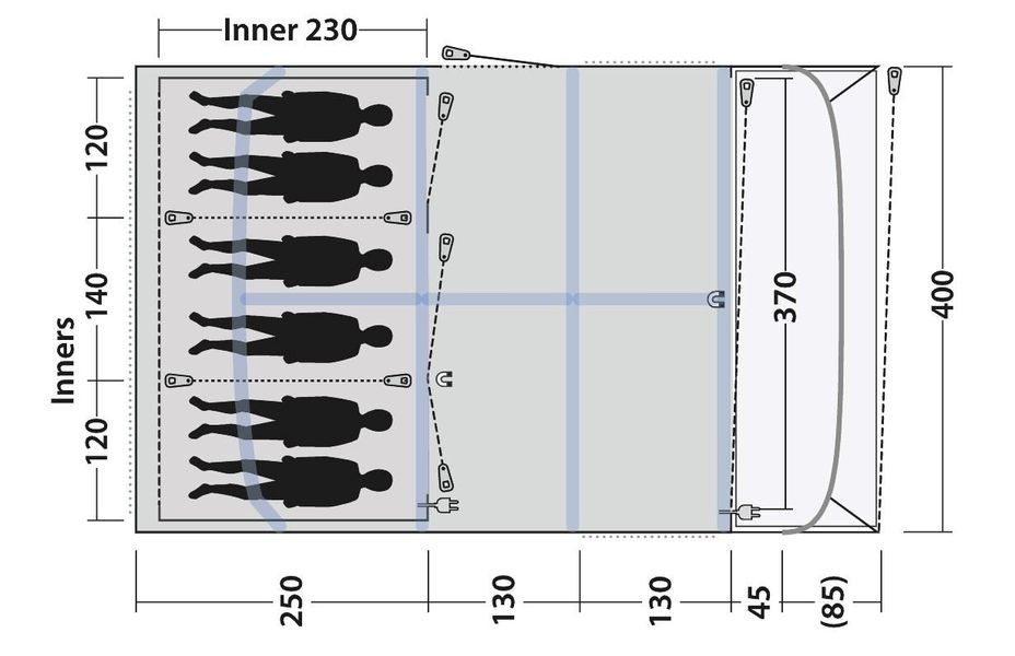 6 Personen Tunnelzelt Alabama 6 Air TC