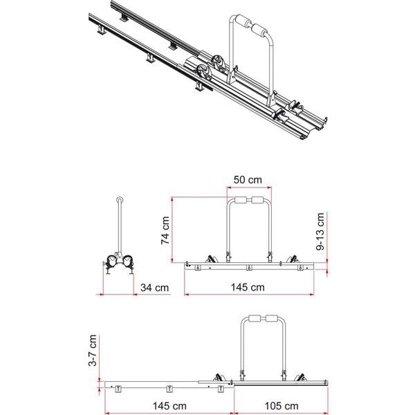 Garage Slide Pro Bike herausziehbare Schiene