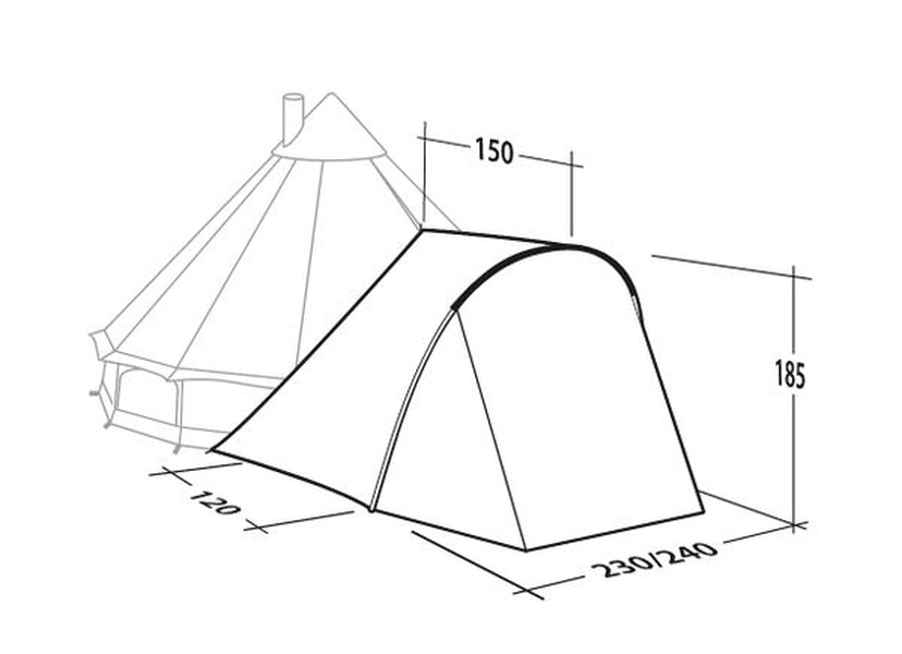 Anbau Tipi Extension PRS Ausstellungsstück