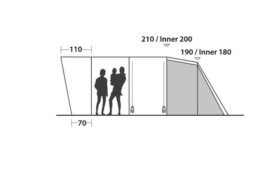 6 Personen Tunnelzelt Palmdale 600 Ausstellungsstück