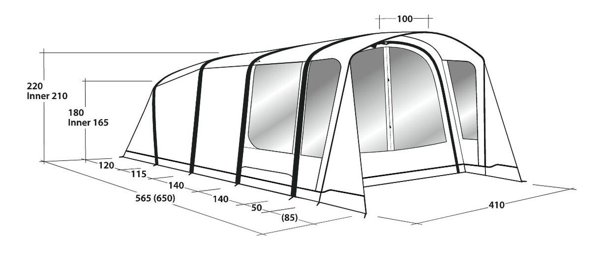 6 Personen Tunnelzelt Aspen 6 Air Ausstellungsstück