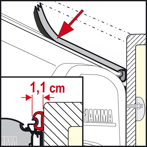 Dichtband Rain Guard S für F45 - Meterware -