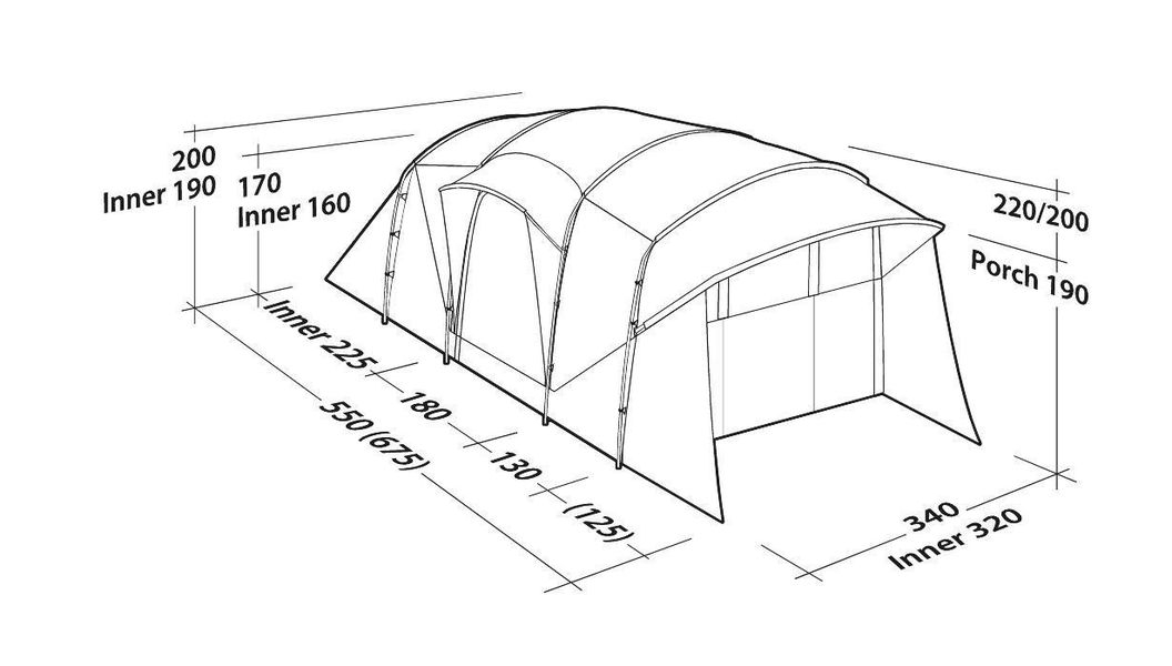 6-8 Personen Tunnelzelt Eagle Rock TC 6+2XP