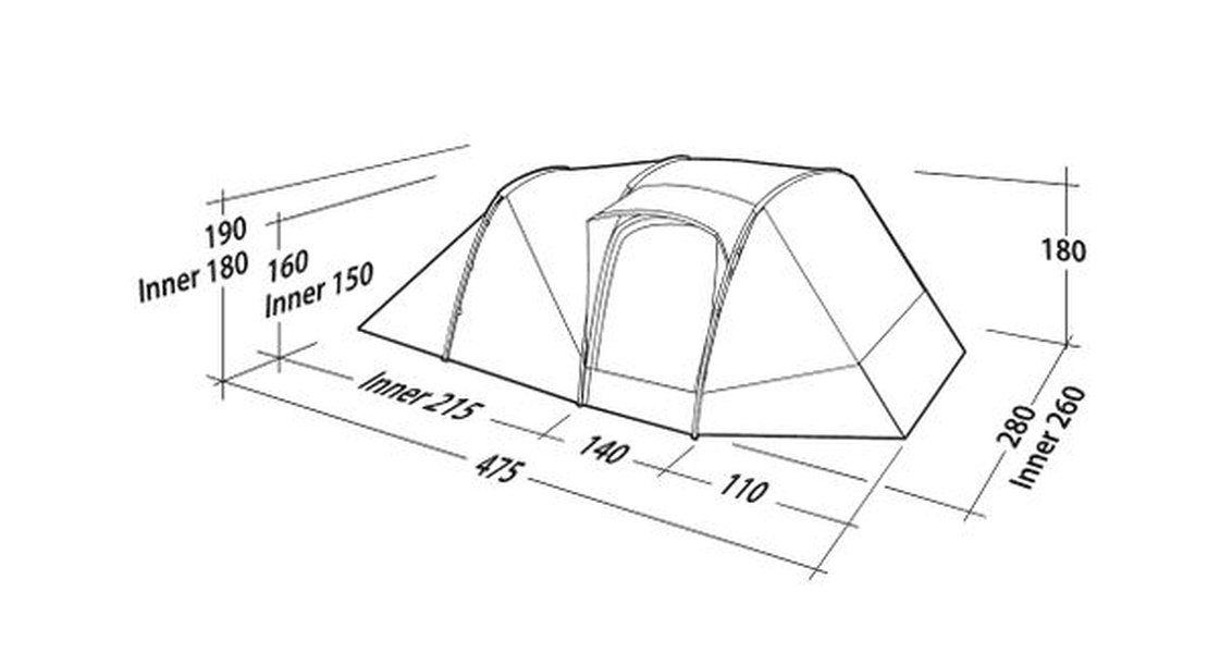 5 Personen Campingzelt Double Dreamer 5 Ausstellungsstück