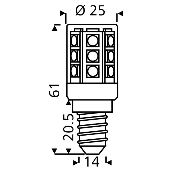 18er SMD Tubular Sockel E14