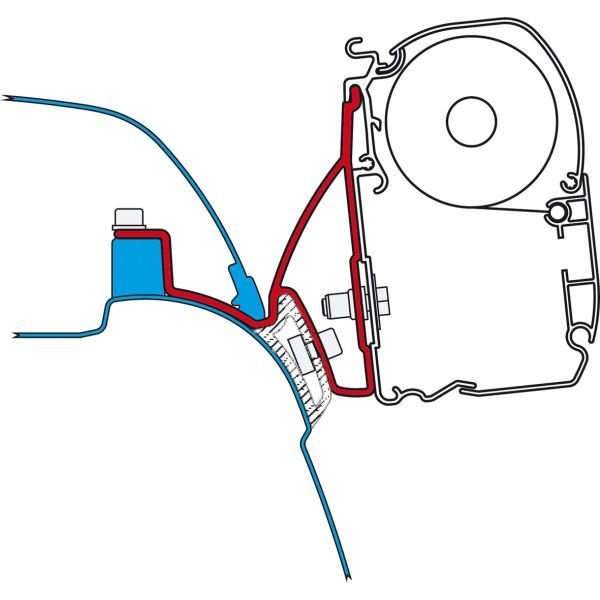 Markise Fiammastore F45s VW T5/T6 California 260, polarweiß