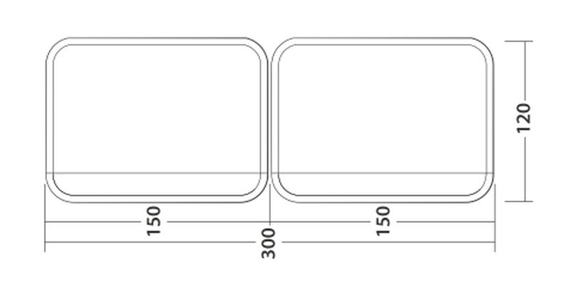 Aufblasbarer Windscreen Air Scalable 150, 300 x 120 cm