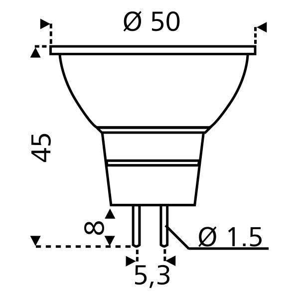 21er SMD Spot MR 16, 120° warmweiß 15-20W