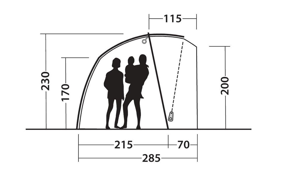 Busvorzelt /Heckzelt Woodcrest für Vans