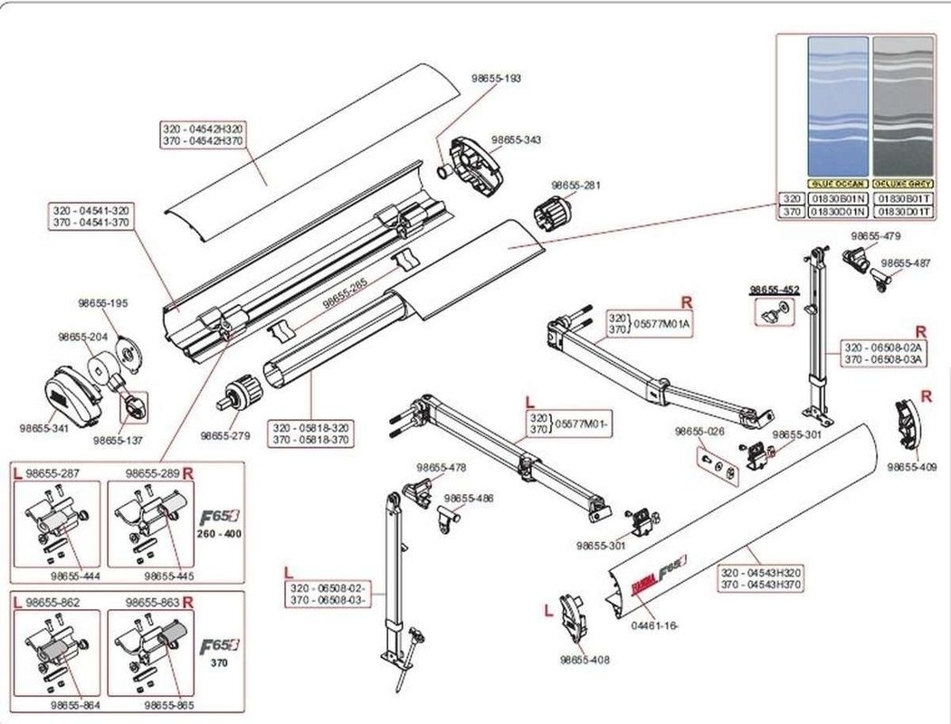 Endkappe F65s (links) - schwarz