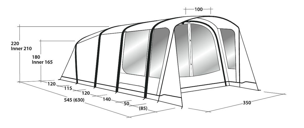 5 Personen Tunnelzelt Aspen Air 5 Muster