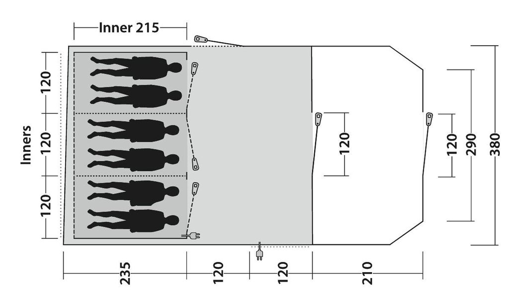 6 Personen Tunnelzelt Carolina 6