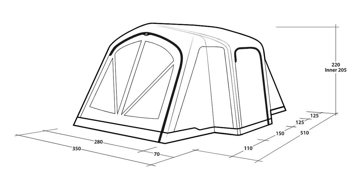 4 Personen Tunnelzelt Montana 4 Air