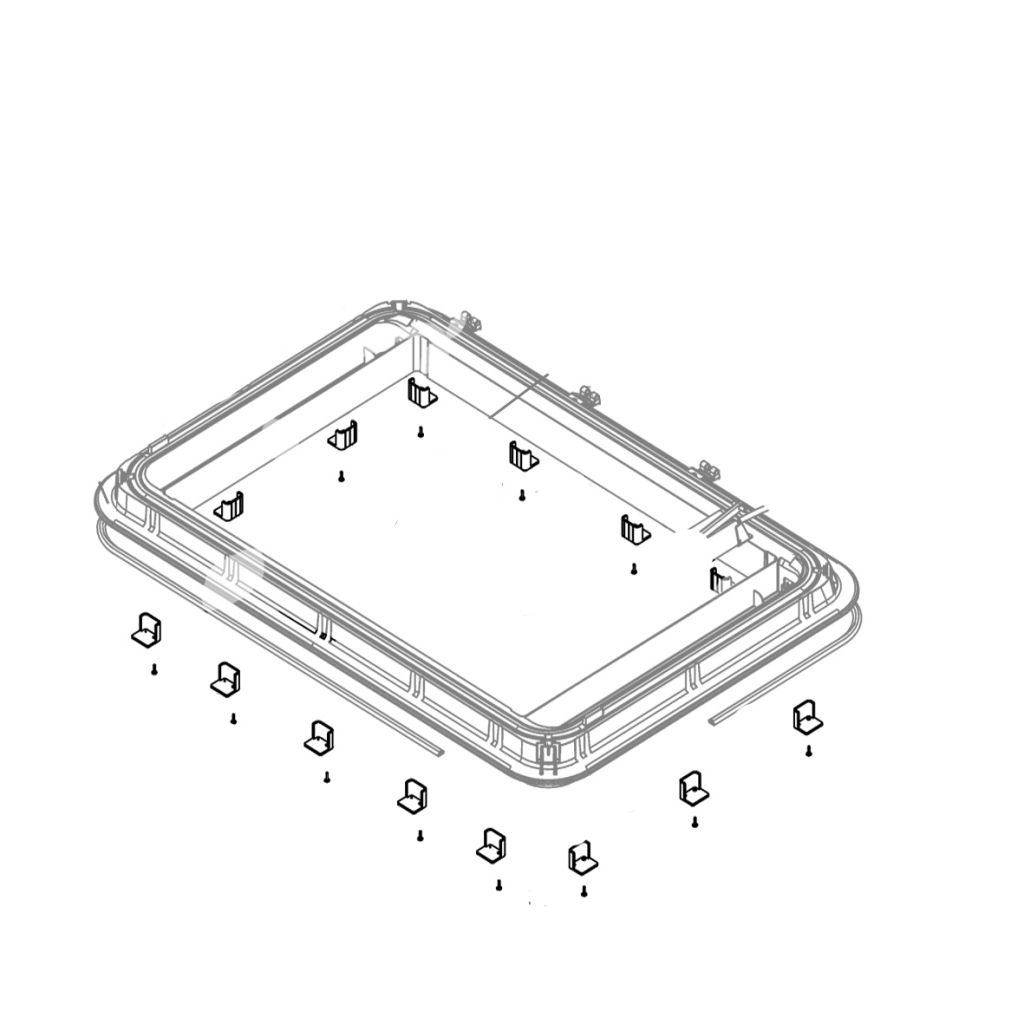 Montagebock für Heki 4 Dachstärke 53-60 mm rot