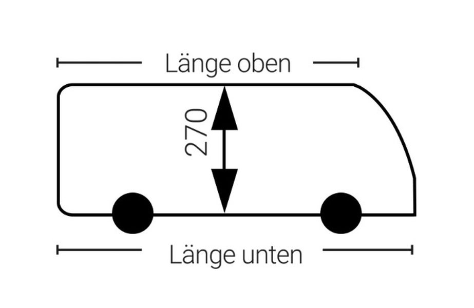 Hindermann Integrierte Reisemobile und Alkovenfahrzeug-Schutzhülle Wintertime, 710 x 235 x 270 cm