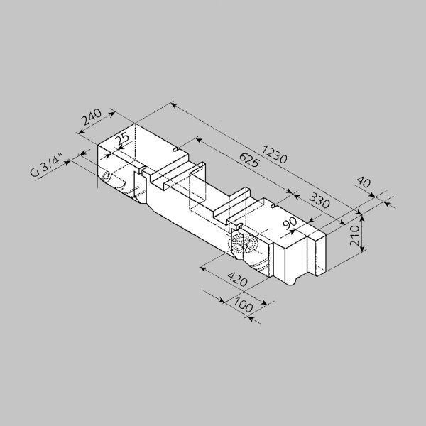 Abwassertank EV1104, 53l für VW T4