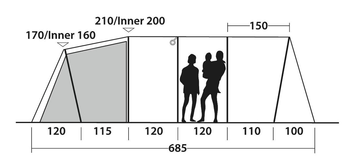 6 Personen Tunnelzelt Carolina 6