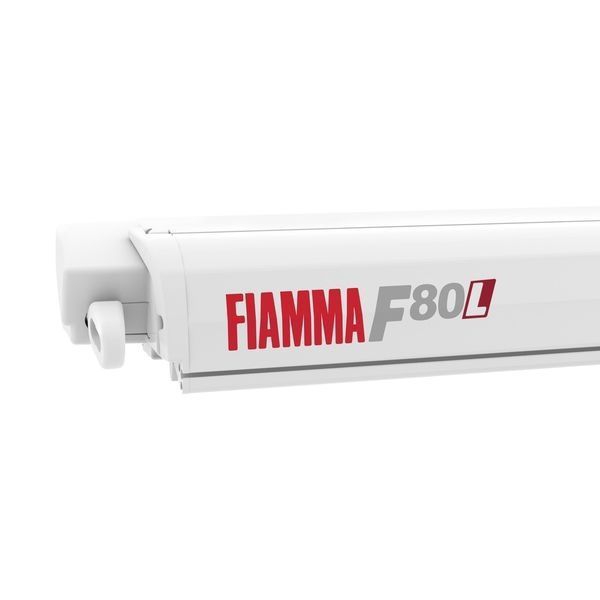 Fiamma Dachmarkise F80 L 450, White, Royal Grey, II.Wahl, Endkappen zerkratzt -