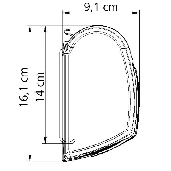 Wandmarkise 5200 Auszug 250cm, II. Wahl