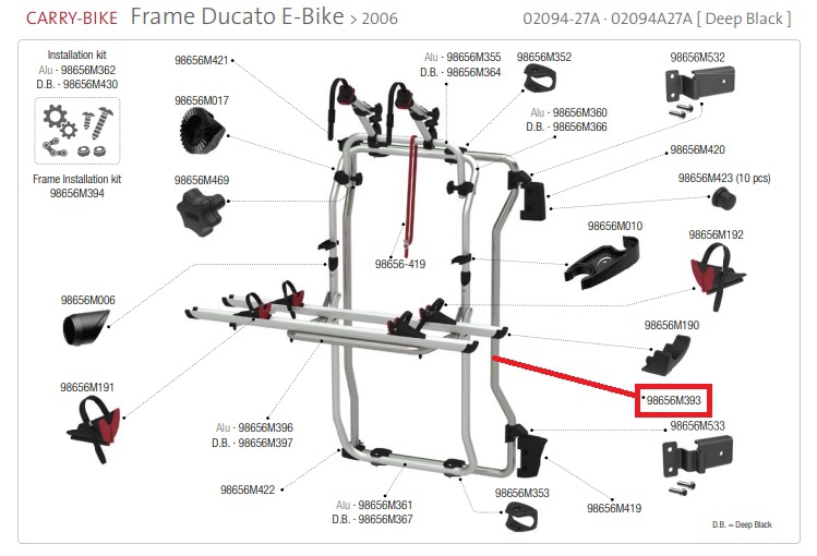 Ersatzteil 98656M393 Kit Frame CB DJ Ducato