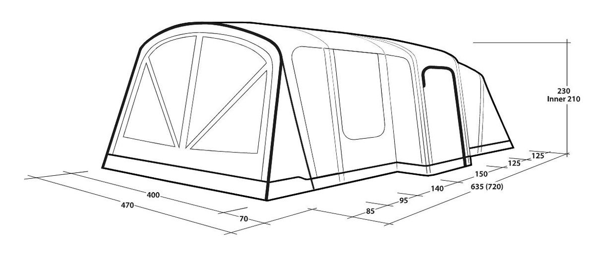 7 Personen Tunnelzelt Vermont 7 Air