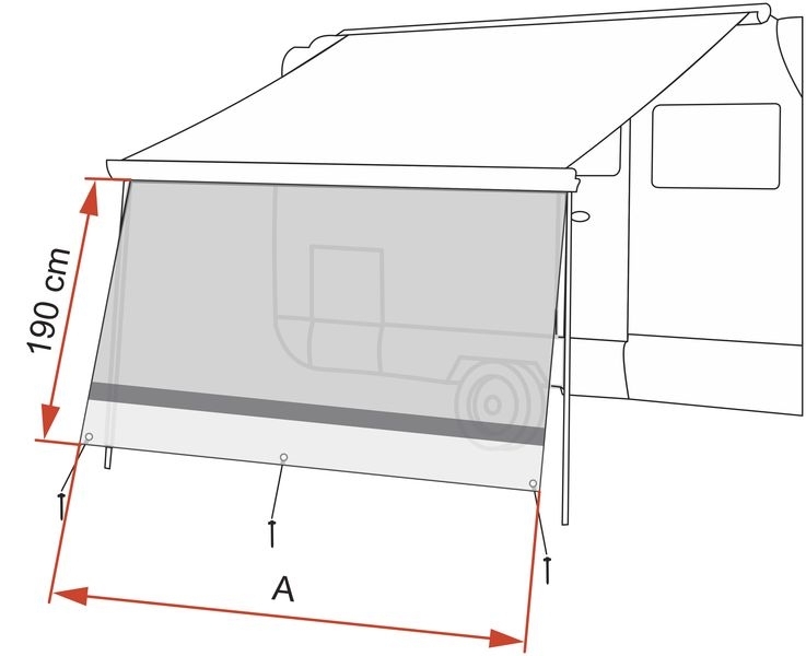 Fiamma Vorderwand Sun View XL 500 für F45S/F45L/Caravanstore/Caravanstore XL