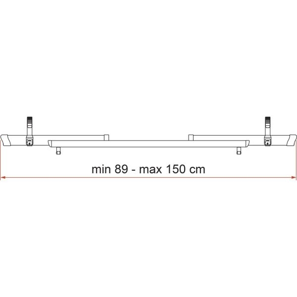 Fiamma Fahrradschiene Rail Quick C silber, schwarz