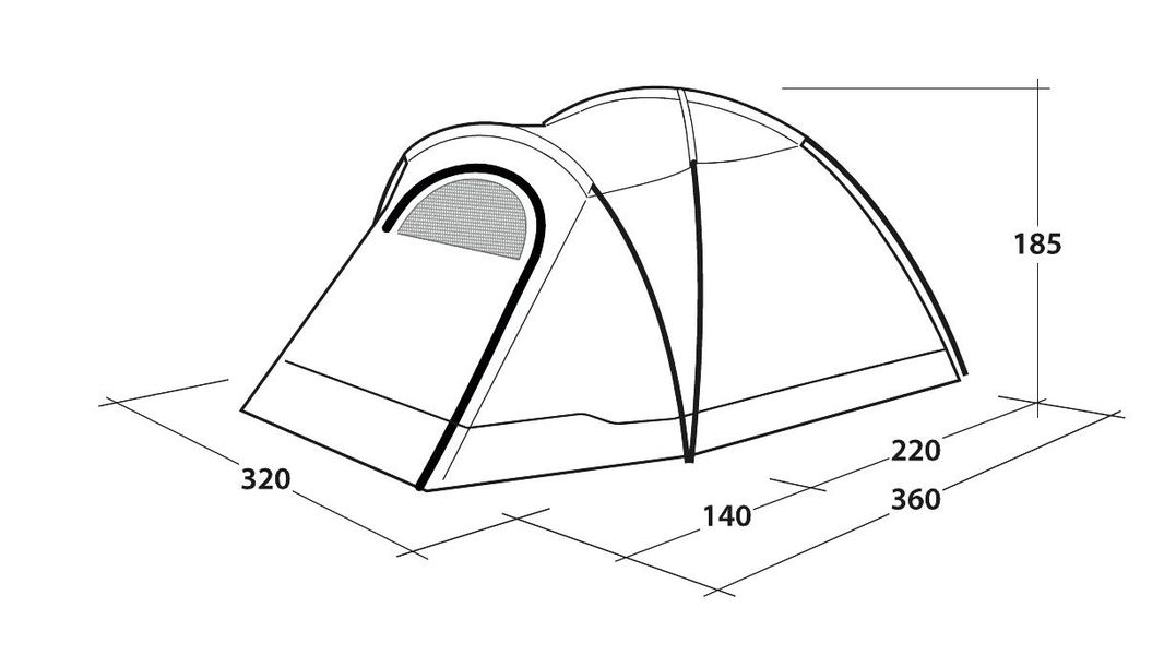 5 Personen Kuppelzelt Cloud 5