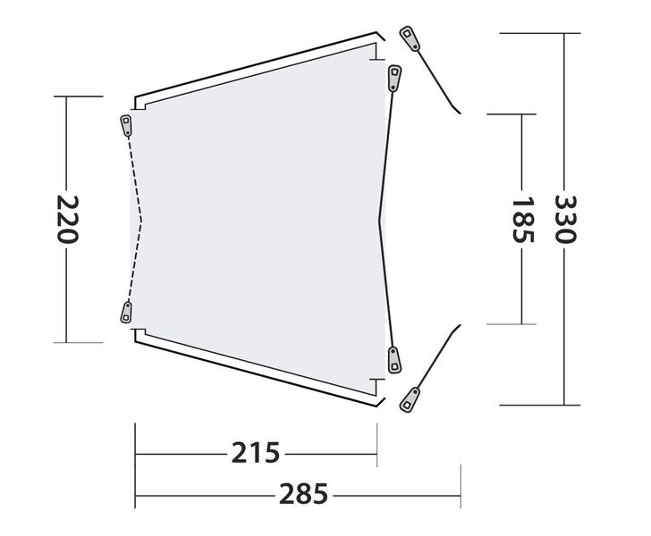 Busvorzelt /Heckzelt Woodcrest für Vans