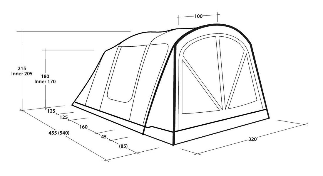 5 Personen Tunnelzelt Flagstaff 5 Air