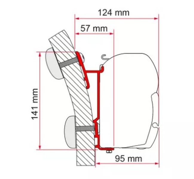 Adapter Hymer S/E-Klasse für F45s 450cm