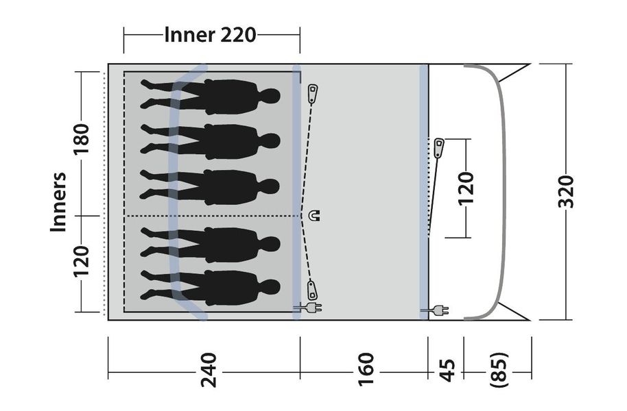 5 Personen Tunnelzelt Monterey 5 Air