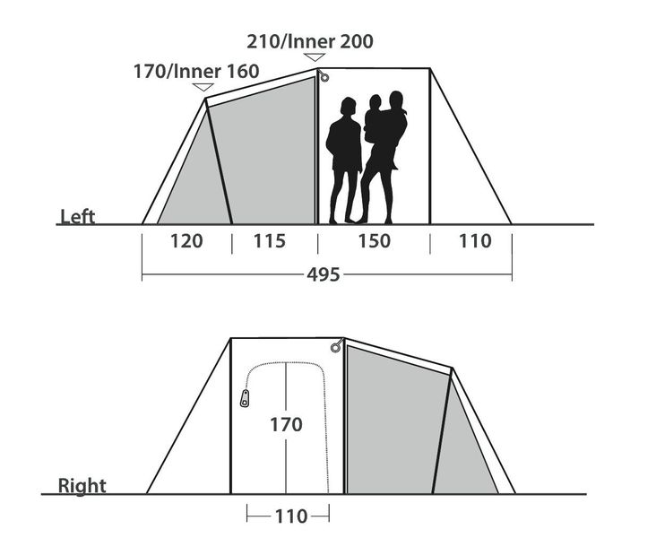 4 Personen Tunnelzelt Nevada 4