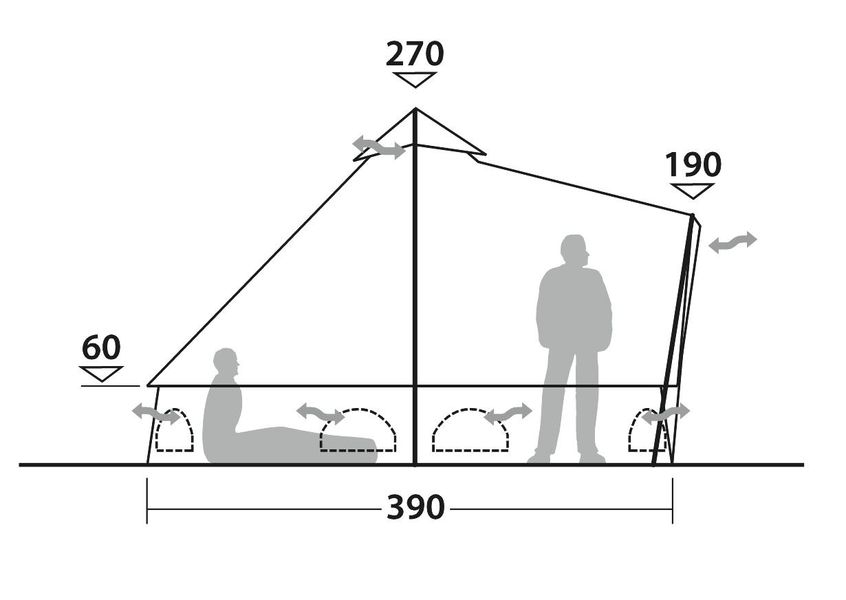 12 Personen Tipizelt Klondike Twin