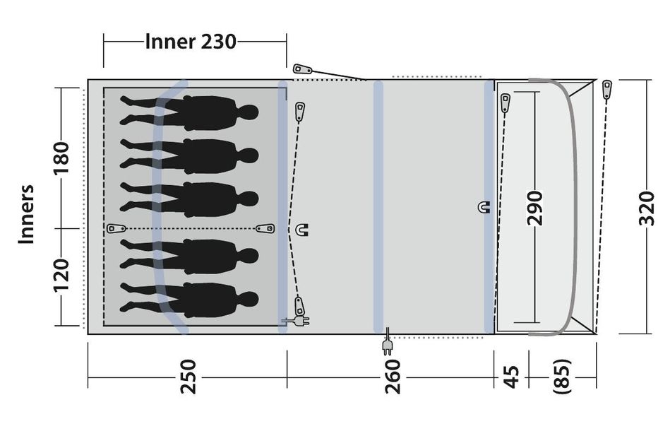 5 Personen Tunnelzelt Florida 5 Air