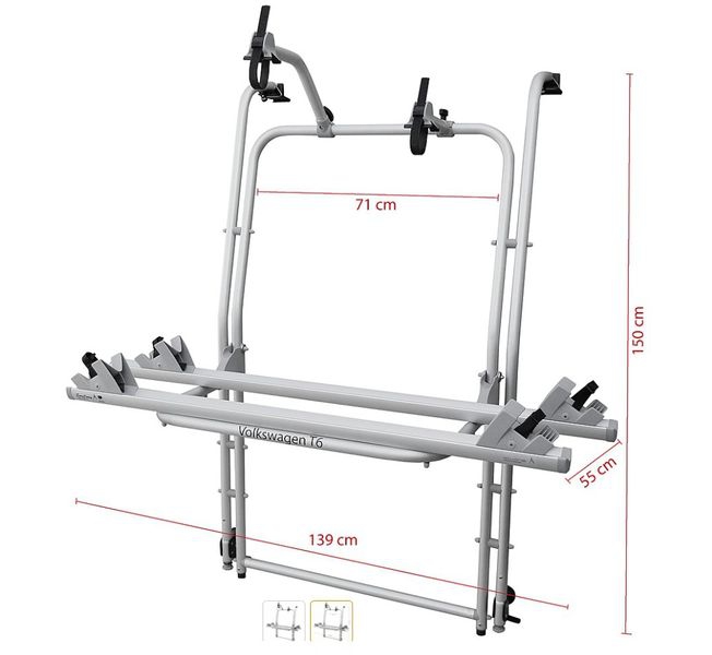 Fahrradträger EuroCarry VW T6 2 Räder