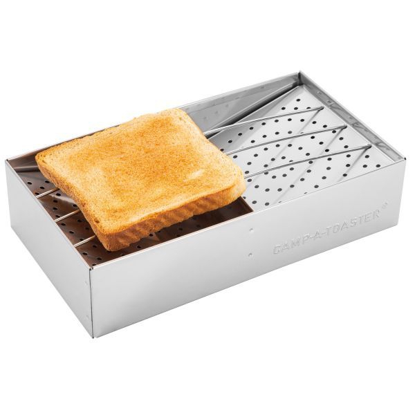 CAMP-A-TOASTER® – das Original aus Edelstahl inklusive Aufbewahrungsbeutel