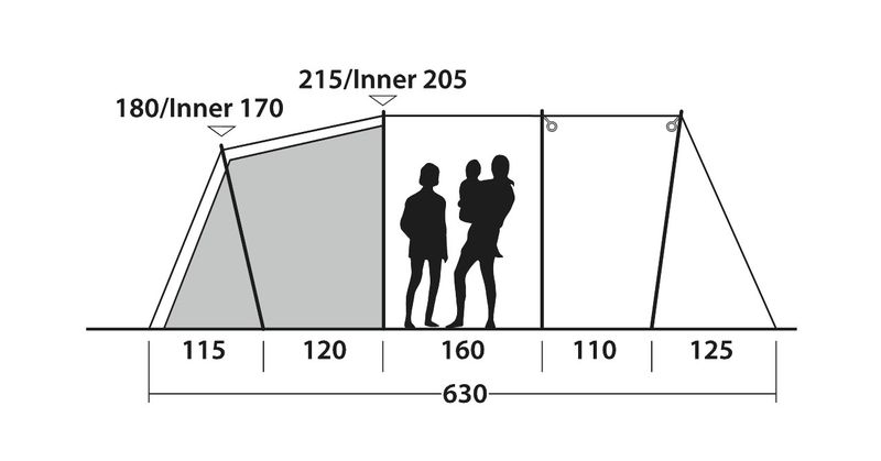 4 Personen Tunnelzelt Yosemite Lake 4TC Ausstellungsstück