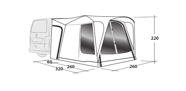 Busvorzelt Milestone Shade Air