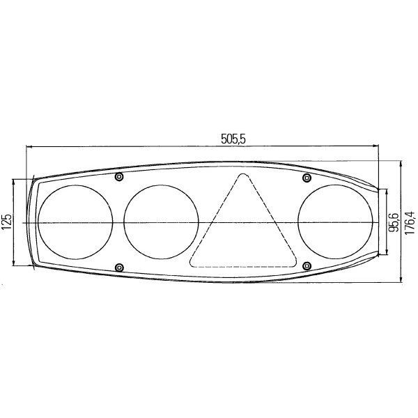 Heckleuchte Caraluna II Plus - Wohnwagen links 12 V