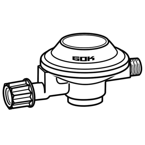 Niederdruckregler 1 kg/h Typ 50mbar für Gaskartuschen