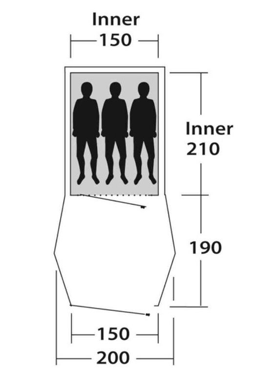 3 Personen Tunnelzelt Vigor 3 Ausstellungsstück