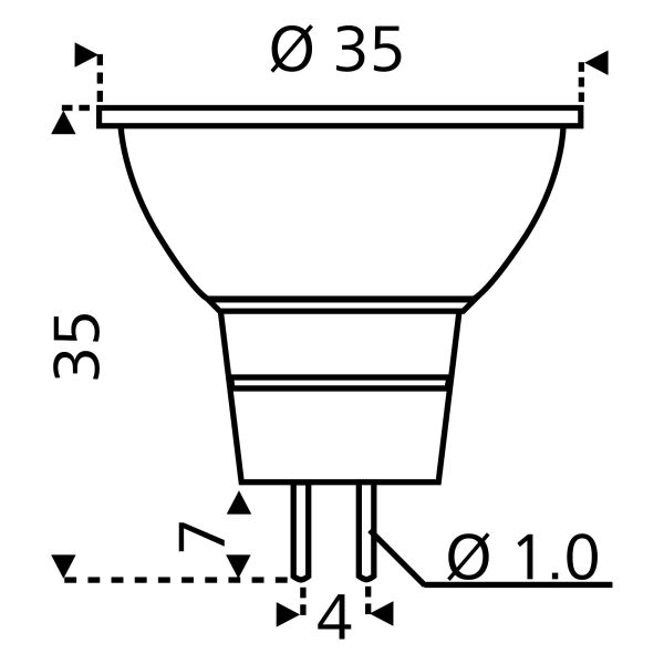 6er SMD Spot, 120°, warmweiß, 15-20w